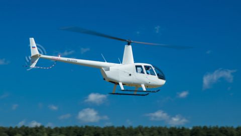White helicopter