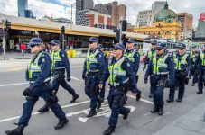Victoria Police marching