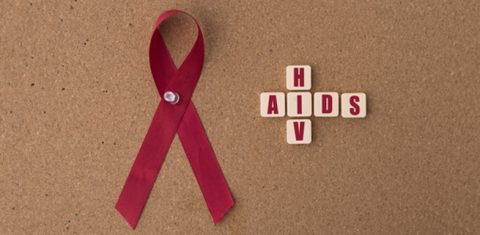 Ribbon for HIV and Aids