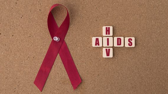 Ribbon for HIV and Aids