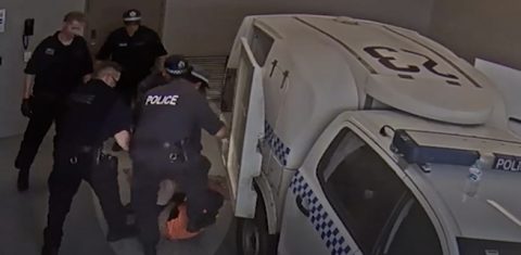 Police assault on Australia day