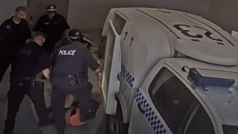 Police assault on Australia day