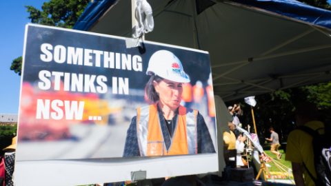 Berejiklian stinks billboard