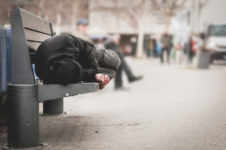 Homeless bench