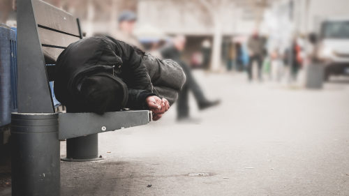 Homeless bench