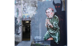 Satanic graffiti of George Pell