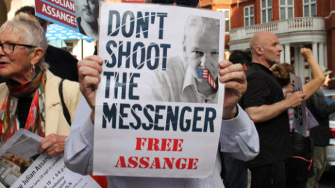 Assange protest