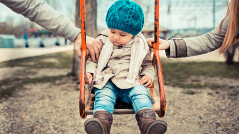 Child on swing
