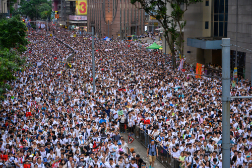 Crowd of a protest