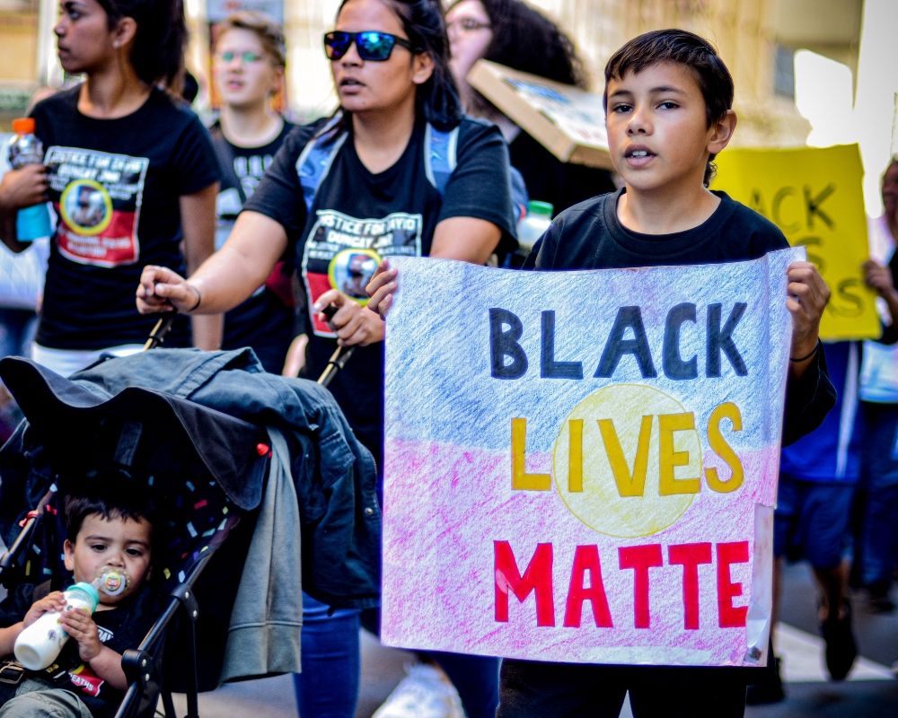 Black lives matter sign