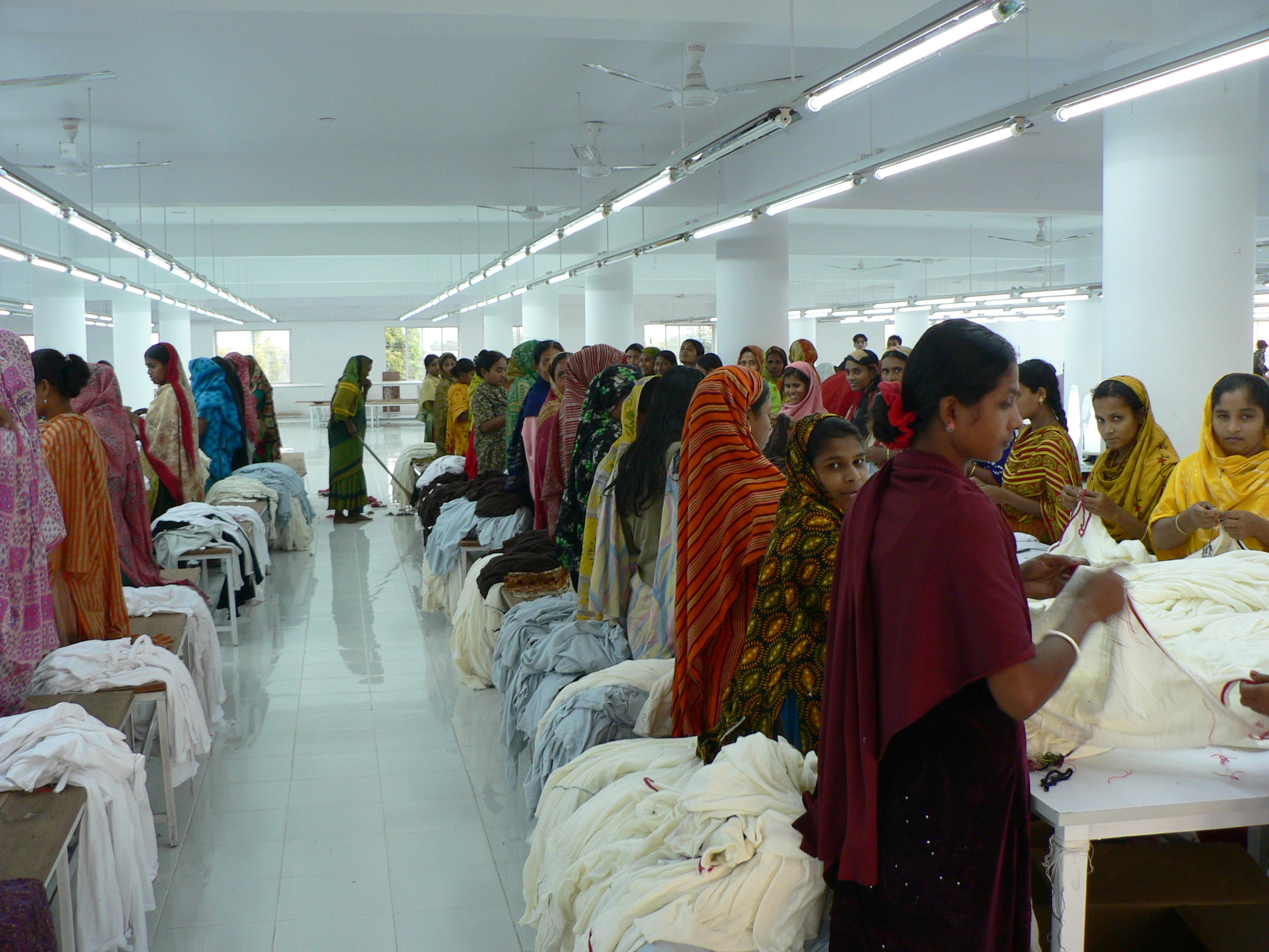 Garment workers at work