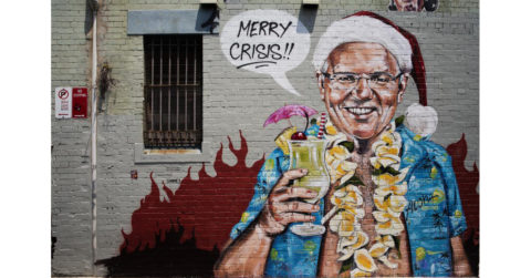 Merry crisis graffiti