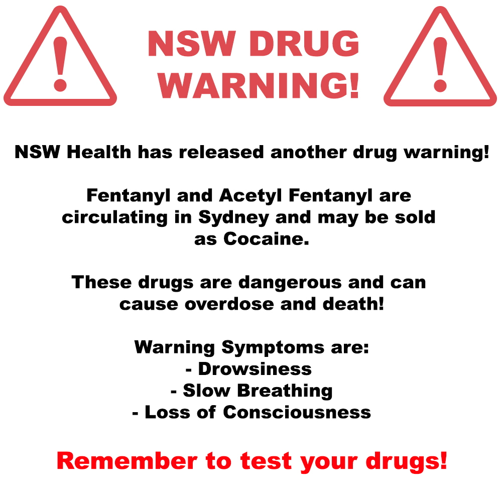 Drug alerts in NSW