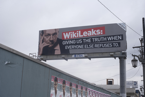Free Assange billboard