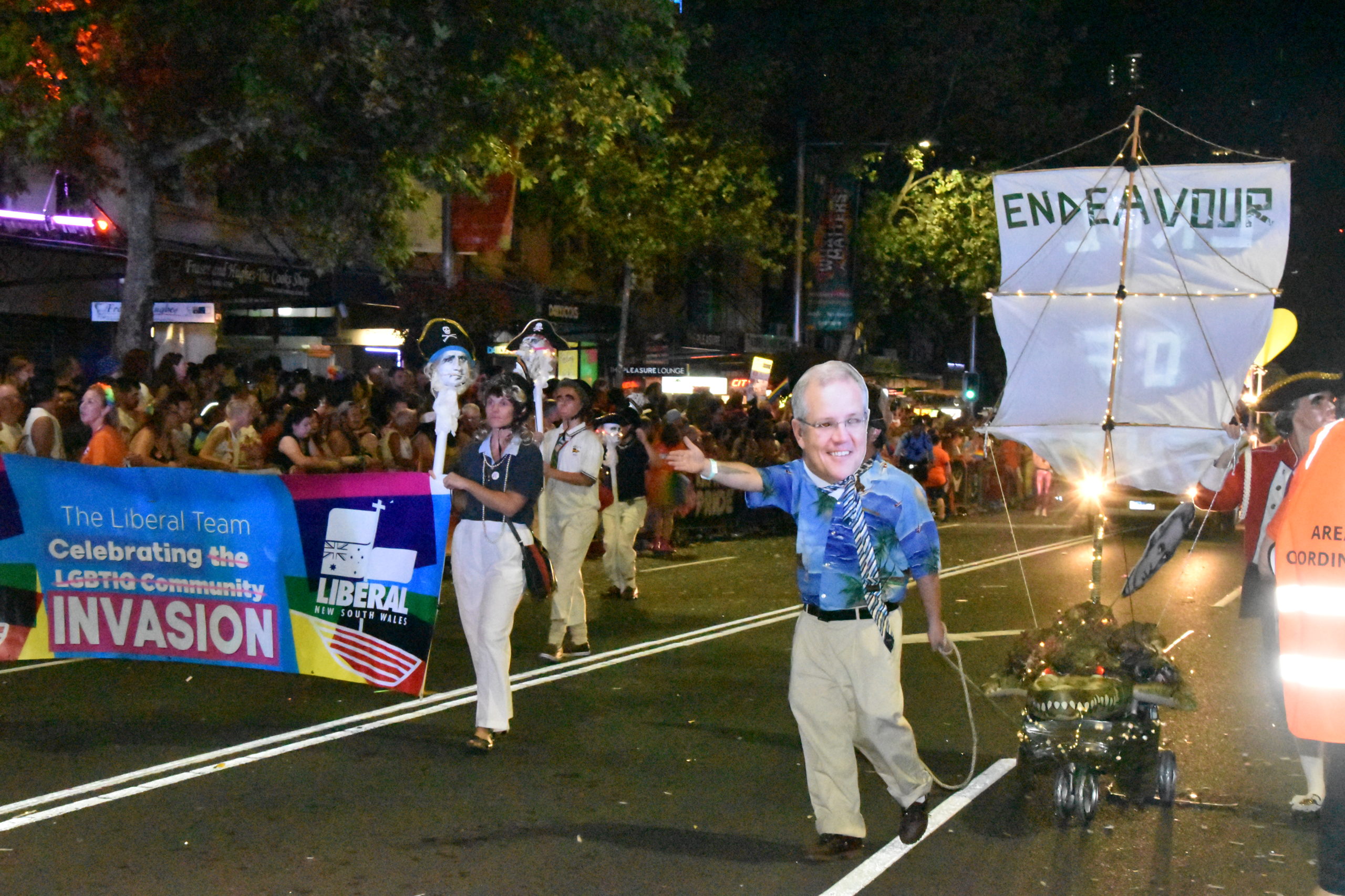 Replica liberal party float