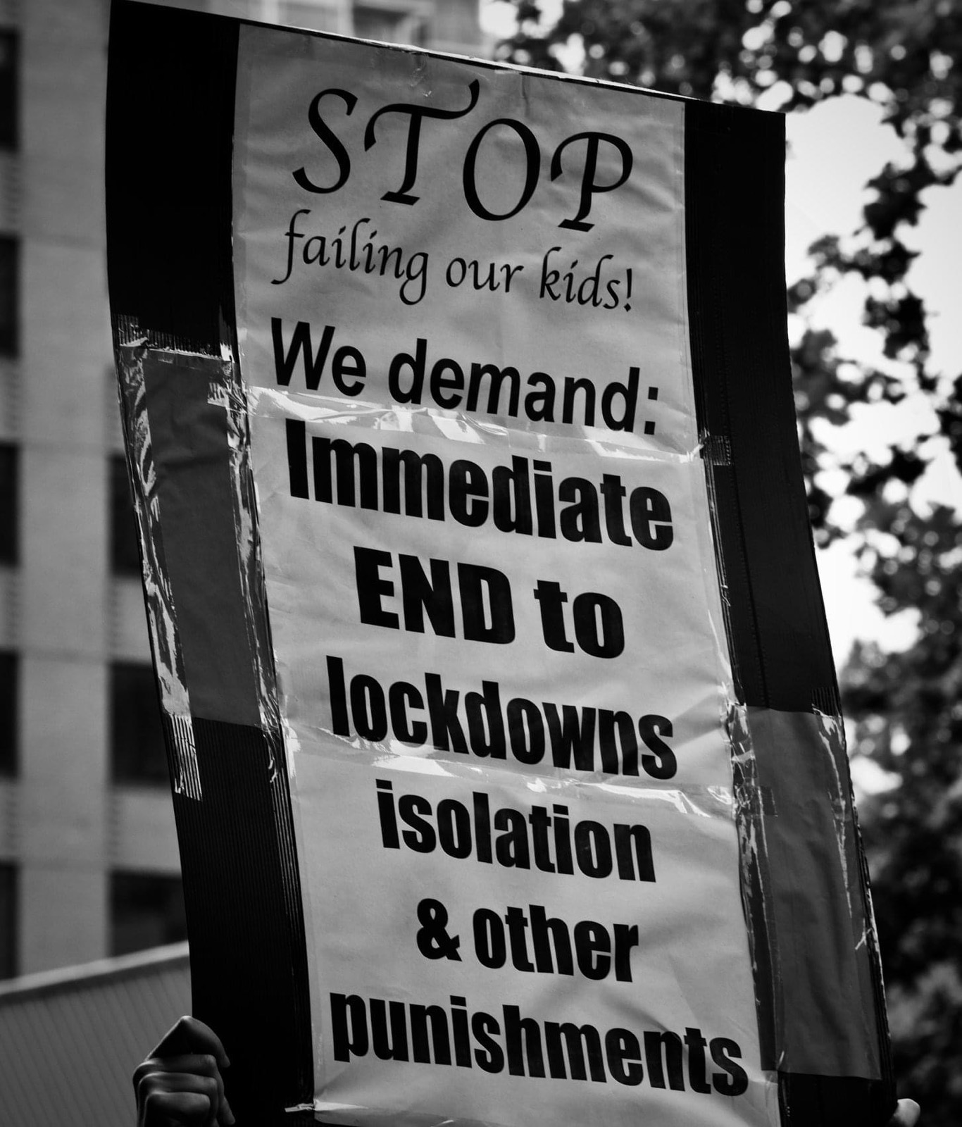 End the lockdowns poster