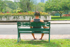 Man on bench