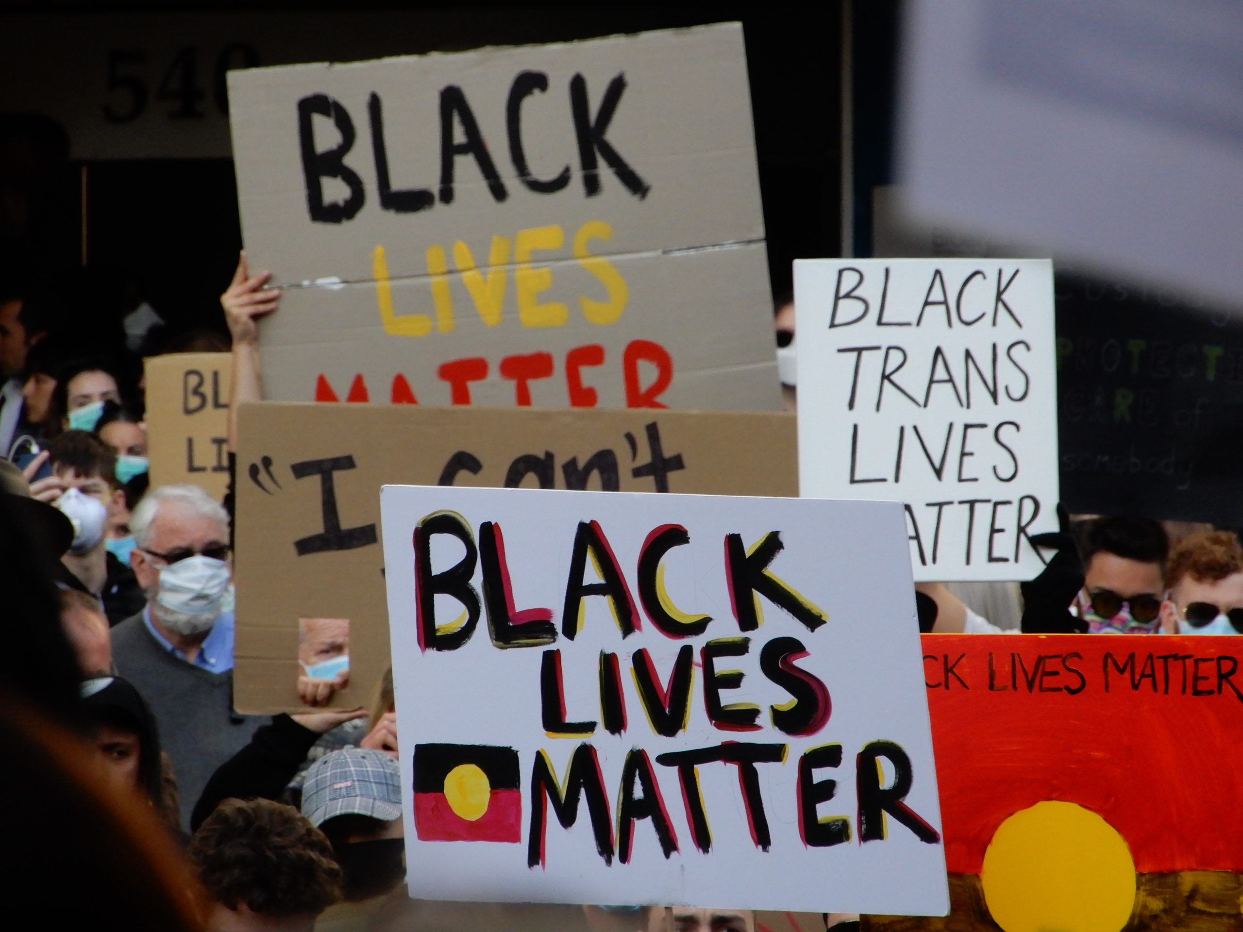 Black Lives Matter signs