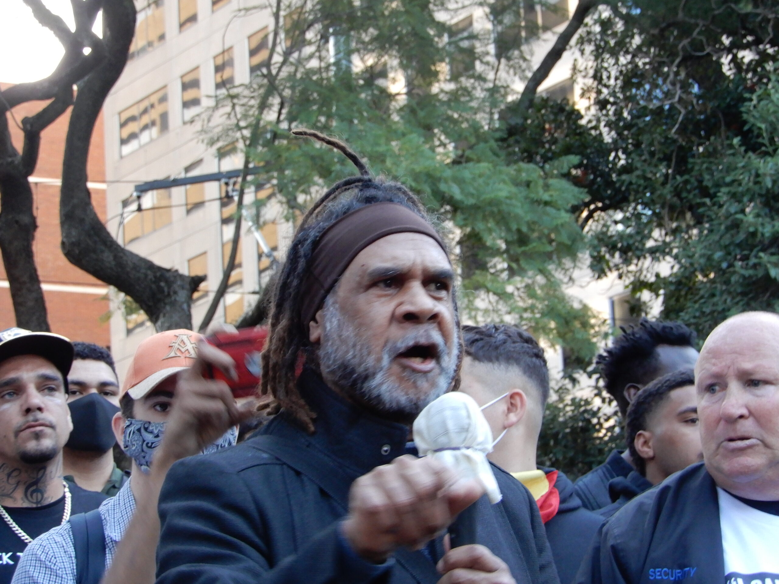 Bruce Shillingsworth addresses Belmore Park