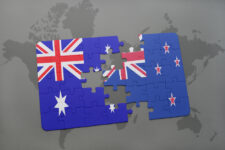 Australia and New Zealand flags