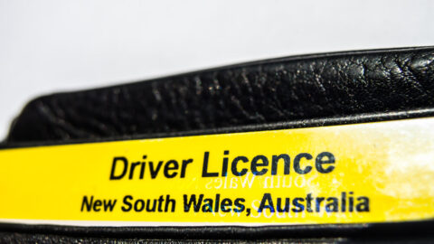 NSW Driver Licence in black wallet