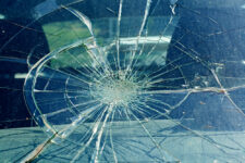 Broken windscreen