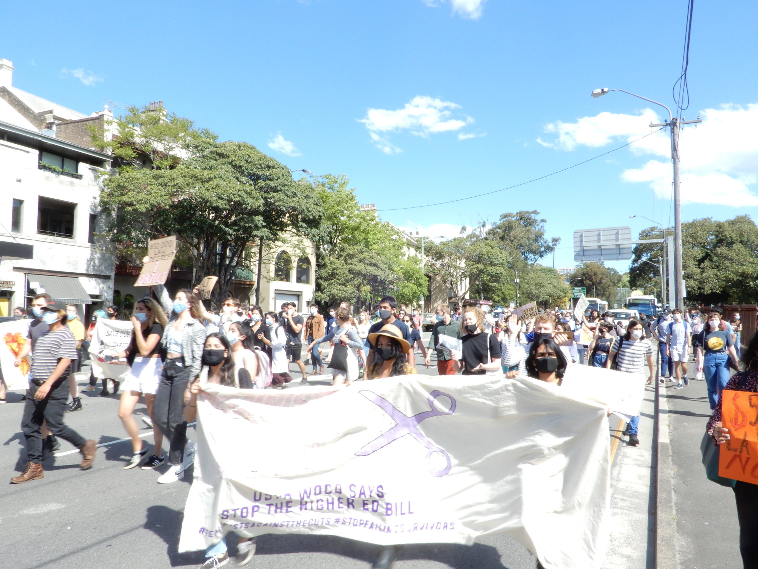 Sydney uni students take over City Road