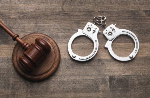 Handcuffs gavel