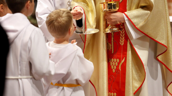 Priest, Child at Church
