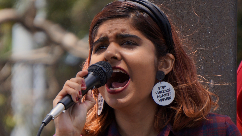 Harpreet Kaur Dhillon leads the rally