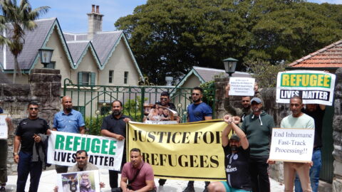 Protesting at the PM’s place