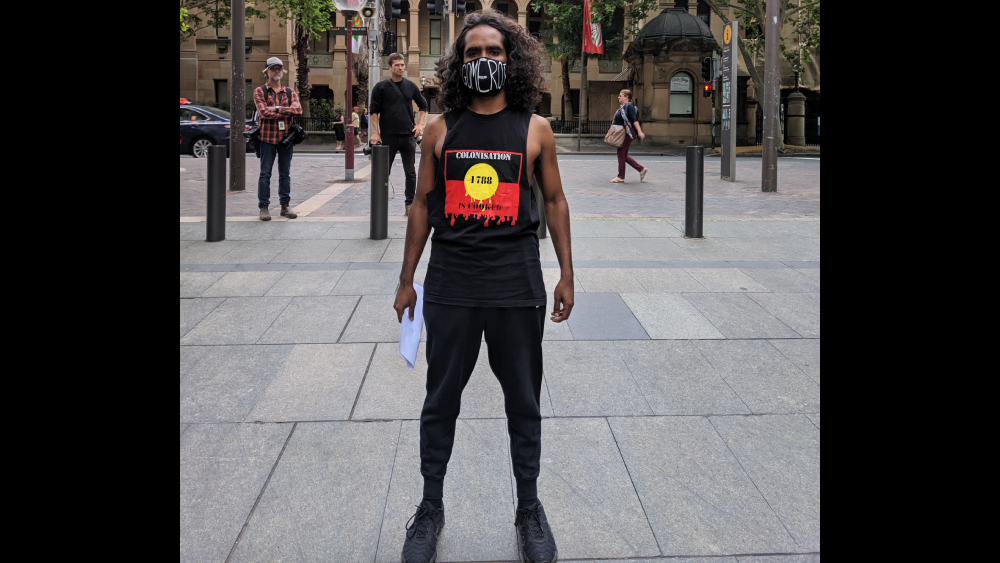 Gamilaraay Next Generation spokesperson Ian Brown. Photo credit: NITV presenter Rachael Hocking