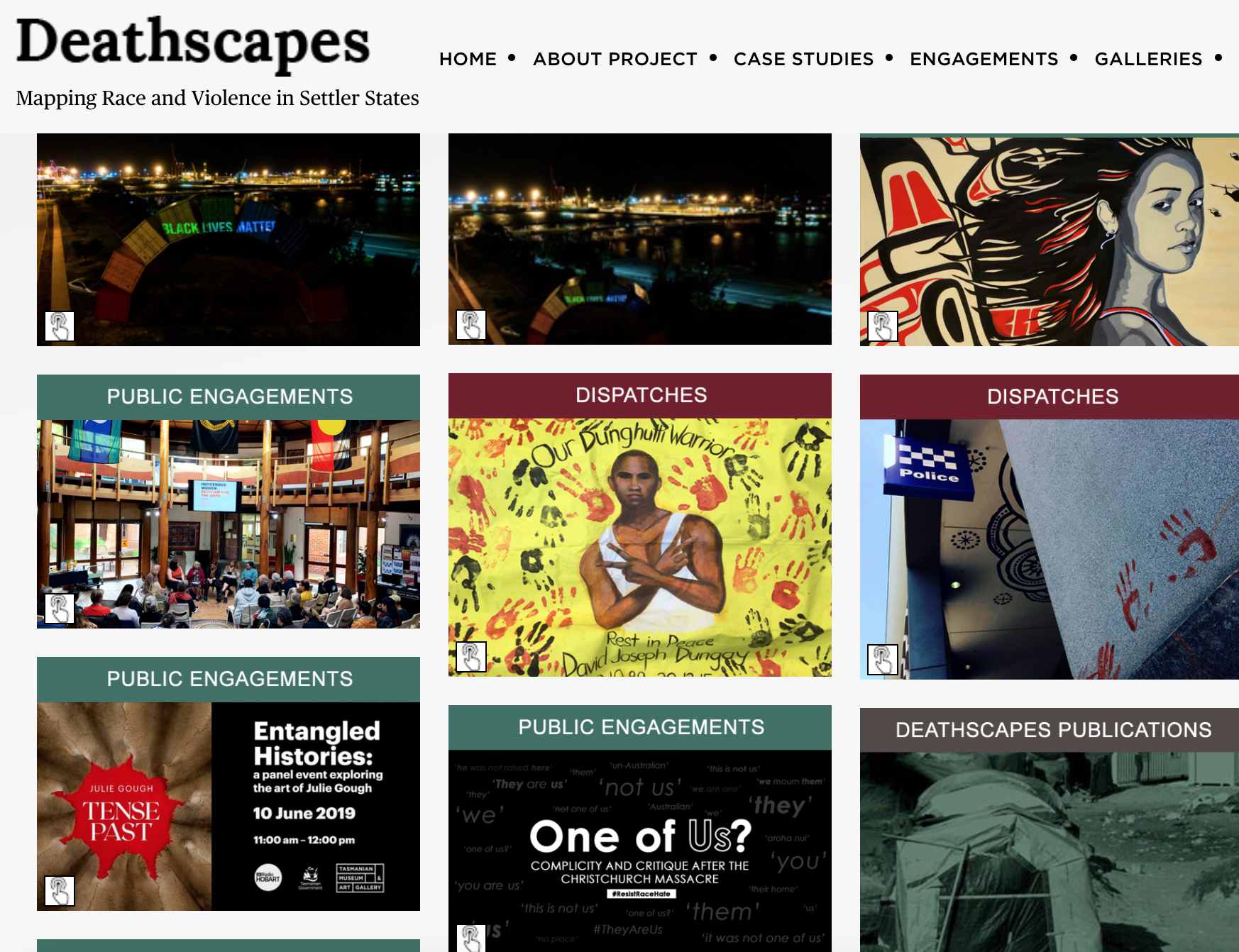 The Deathscapes project website