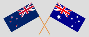 Australia and New Zealand flags