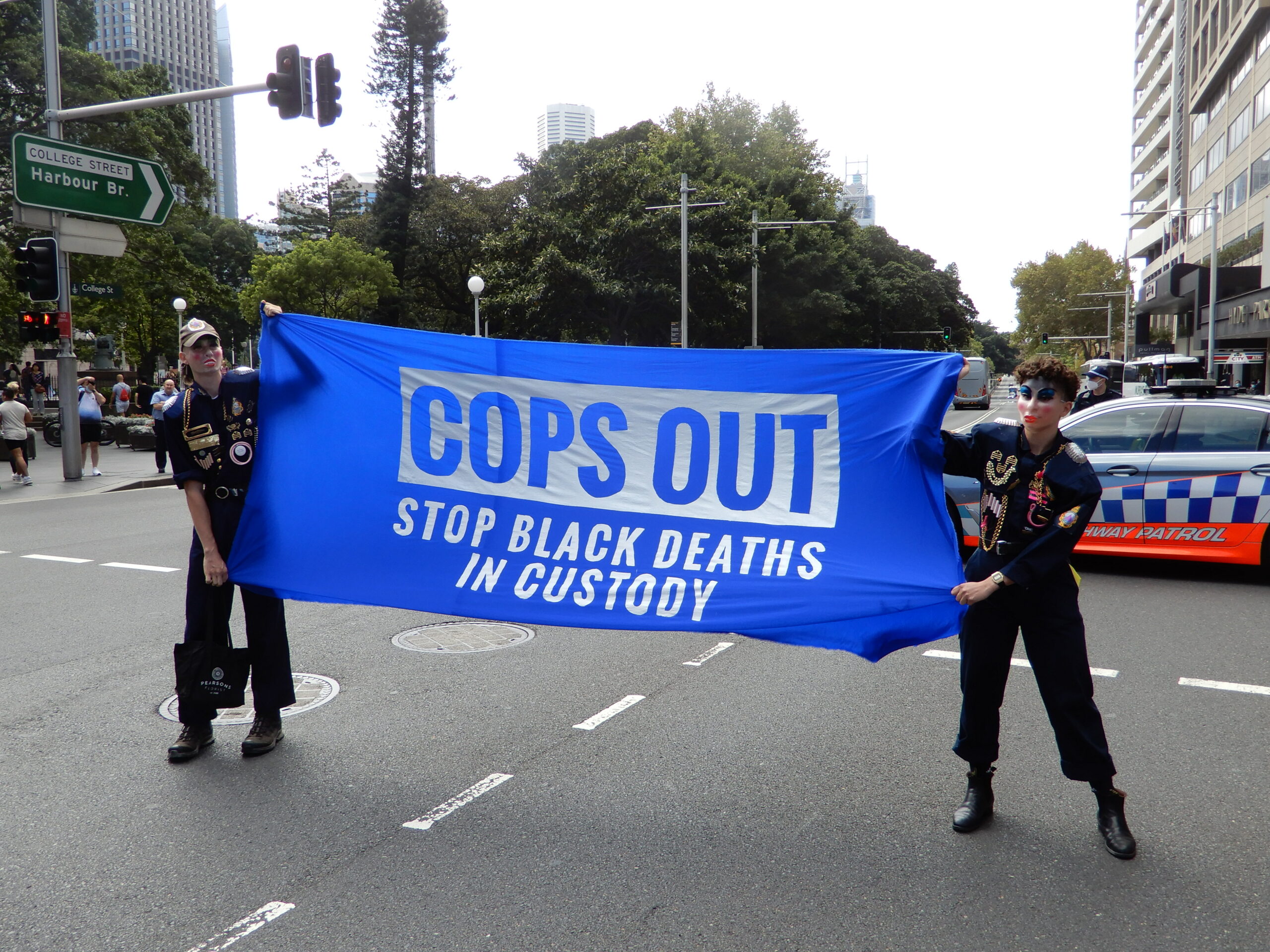 Department of Homo Affairs activists appear on Oxford Street