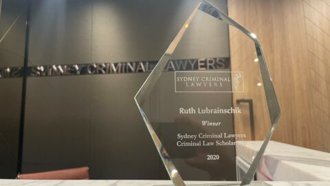 Sydney Criminal Lawyers Scholarship trophy