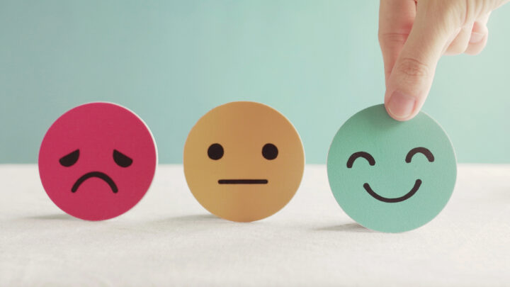 Face icons, sad, happy
