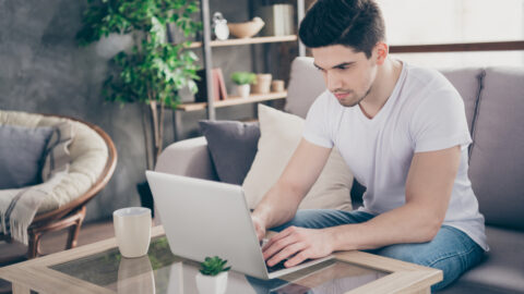 Man on computer