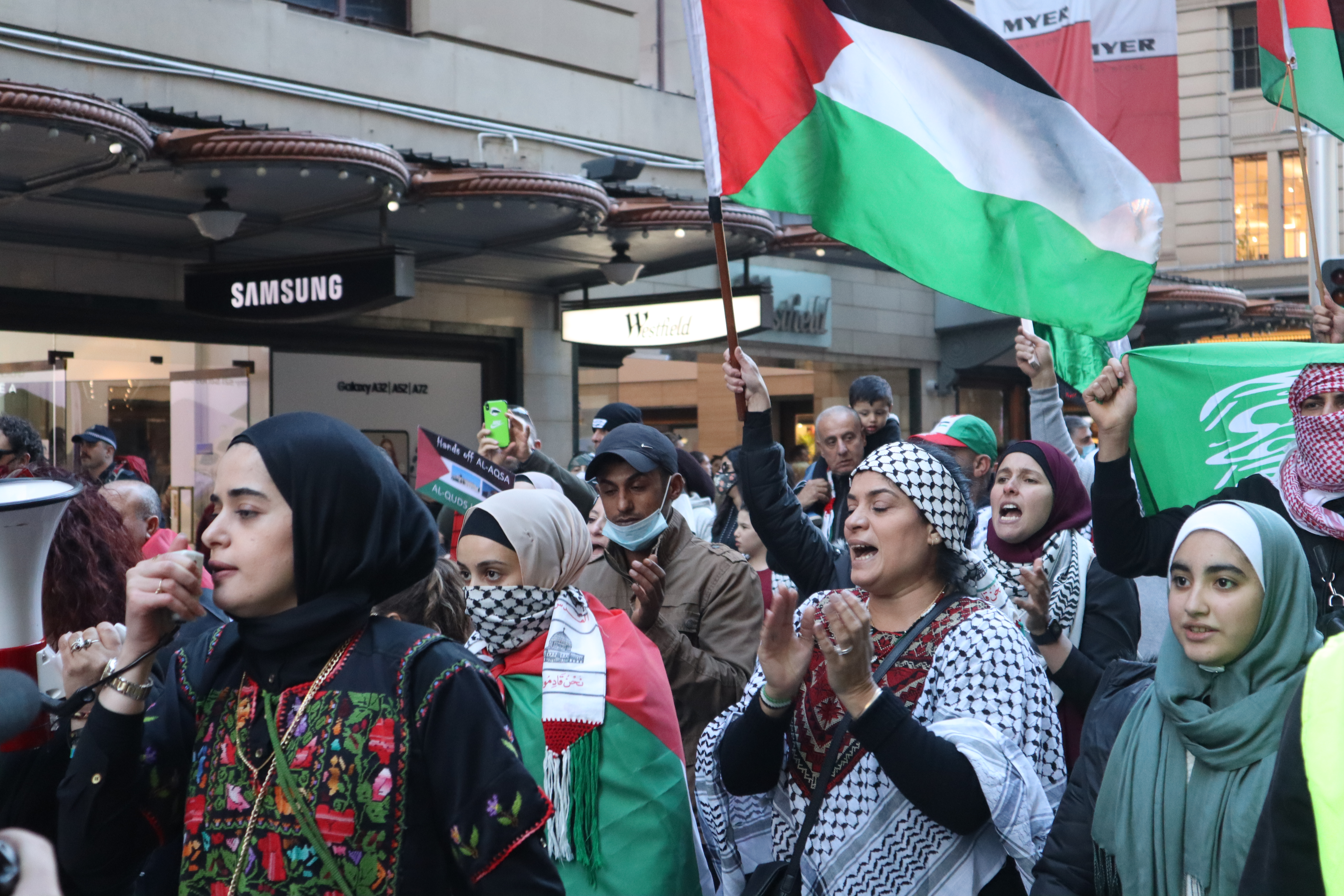 Pro-Palestinian protesters march down Sydney’s George Street
