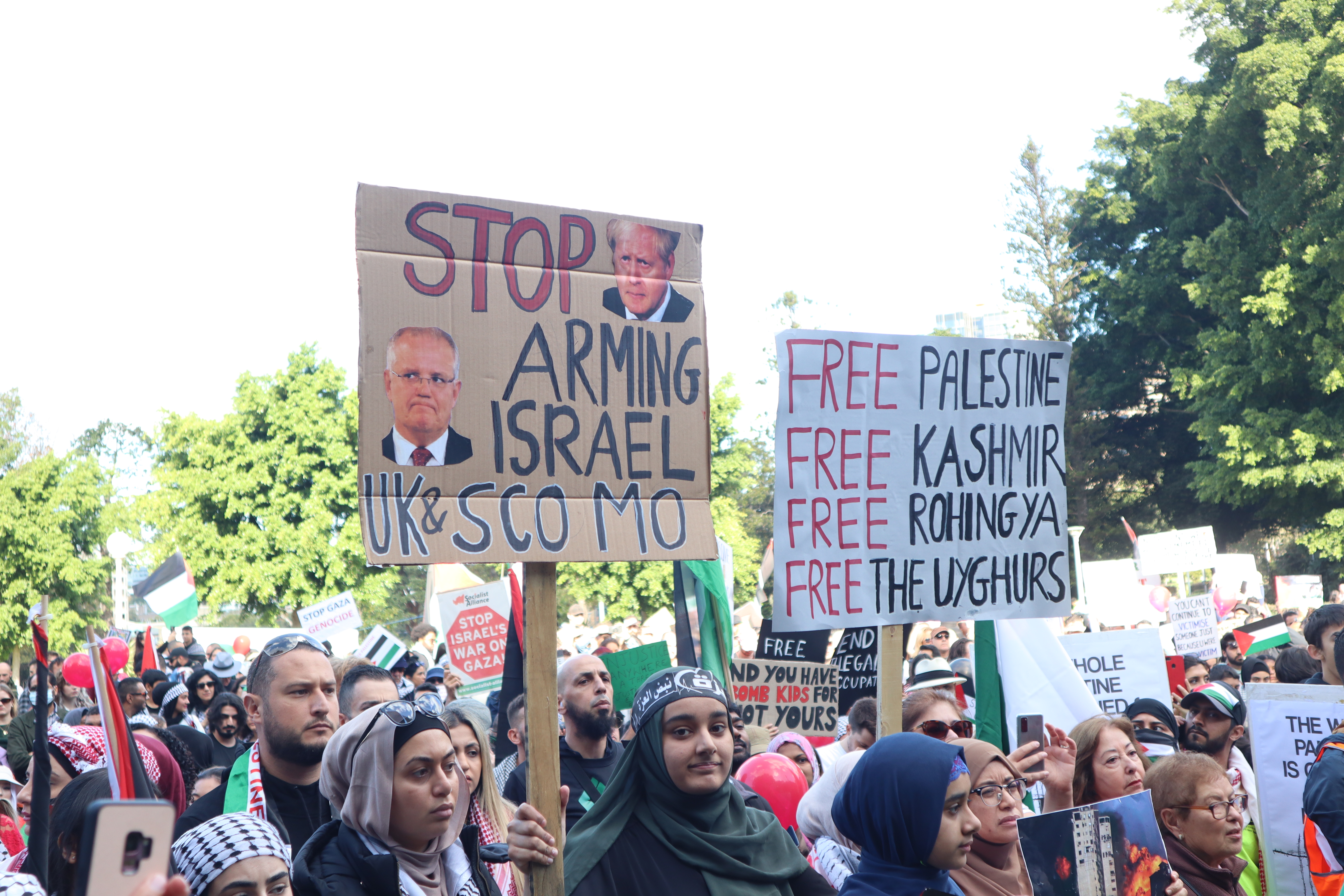 Protesters gathered at the 22 May Sydney Free Palestine rally