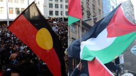 Aboriginal and Israel flags