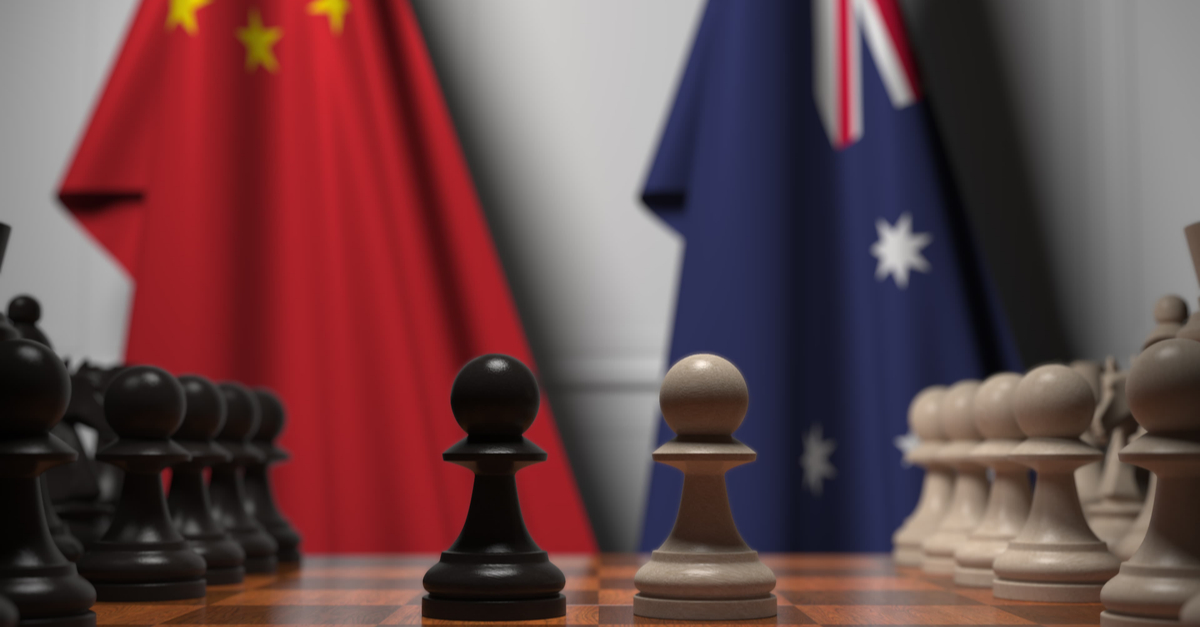 Australia and China flags