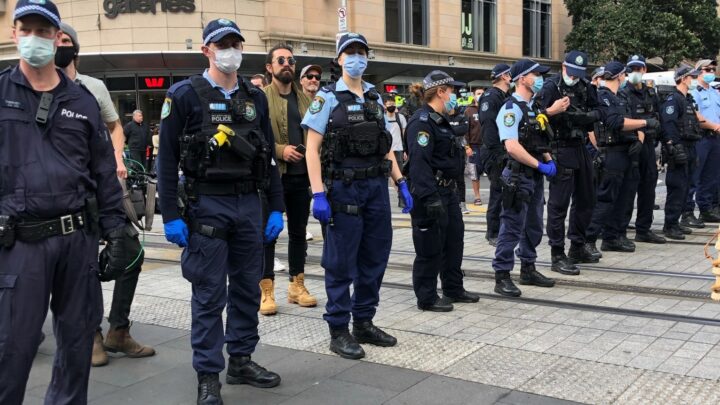 NSW police line