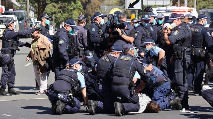 Sydney’s second anti-lockdown protest