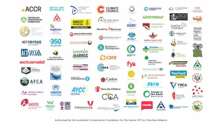 The coalition of charities and non-for-profits involved in the Hands Off Our Charities campaign