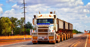 Truck on road