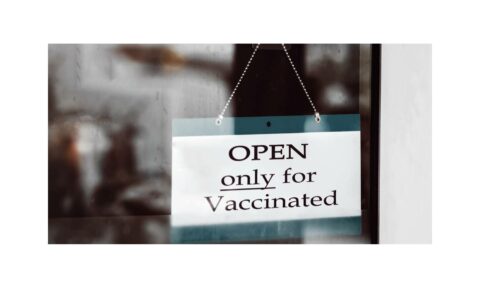 Open for vaccinated only sign