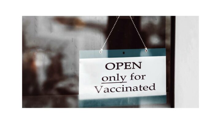 Open for vaccinated only sign