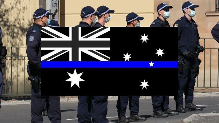 Police and a thin blue line
