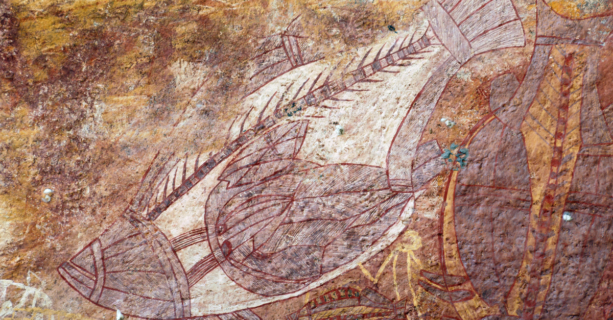 Aboriginal fishing art